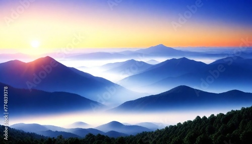 Invigorating-Morning-Sunrise-Over-A-Misty-Mountain  6 