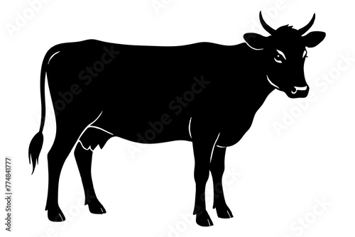 Cow Silhouette Vector logo Art, Icons, and Graphics vector illustration