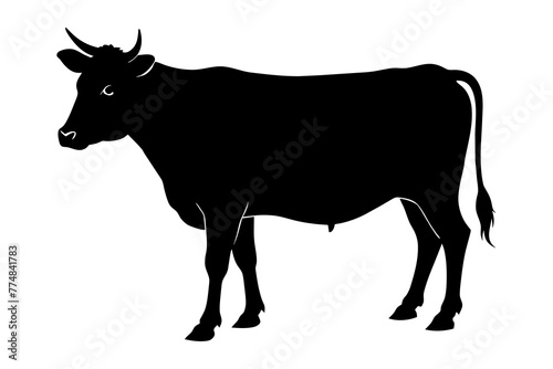 Cow Silhouette Vector logo Art  Icons  and Graphics vector illustration