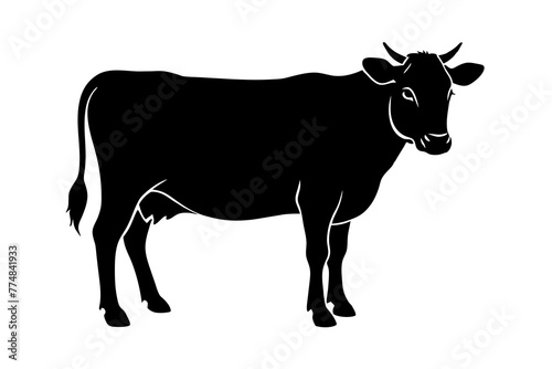 Cow Silhouette Vector logo Art, Icons, and Graphics vector illustration