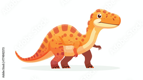Dinosaur flat vector isolated on white background