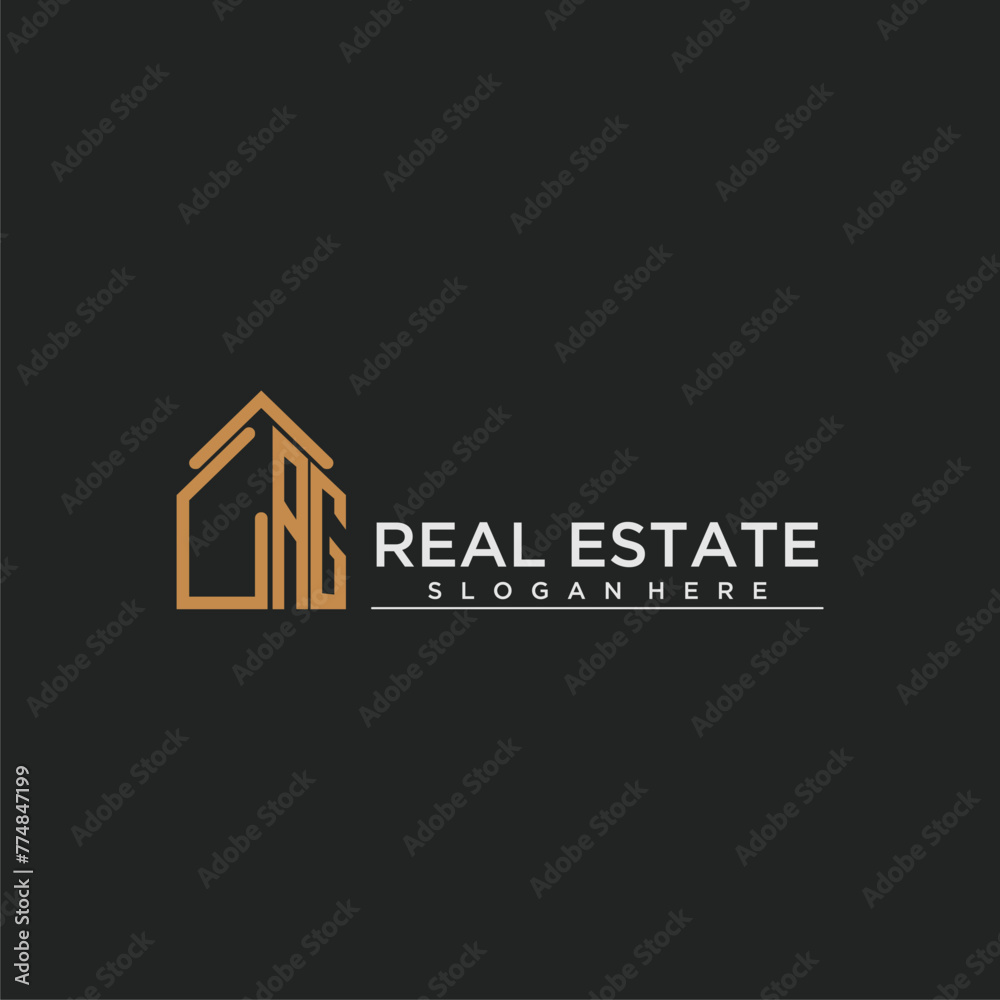 AG initial monogram logo for real estate design AG initial monogram logo for real estate design