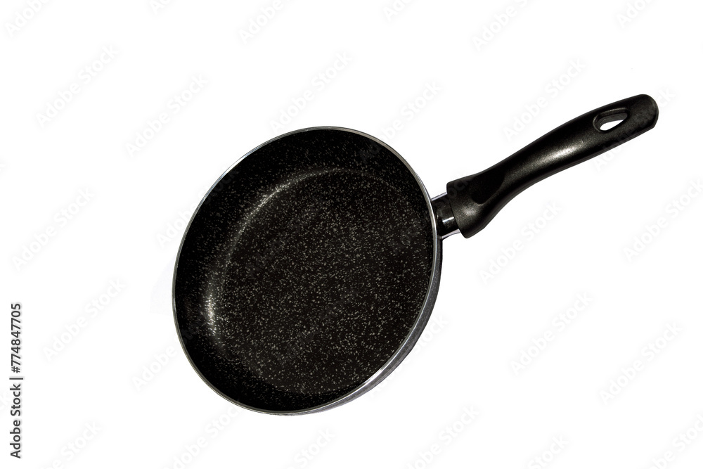 Metal Frying Pan:On a white, wooden insulated background. A place for the text.Ceramic coating with non-stick coating: Kitchen utensils;Cooking for chefs in the kitchen. Metal Frying Pan:On a white, wooden insulated background. A place for the text.Ceramic coating with non-stick coating: Kitchen utensils;Cooking for chefs in the kitchen.