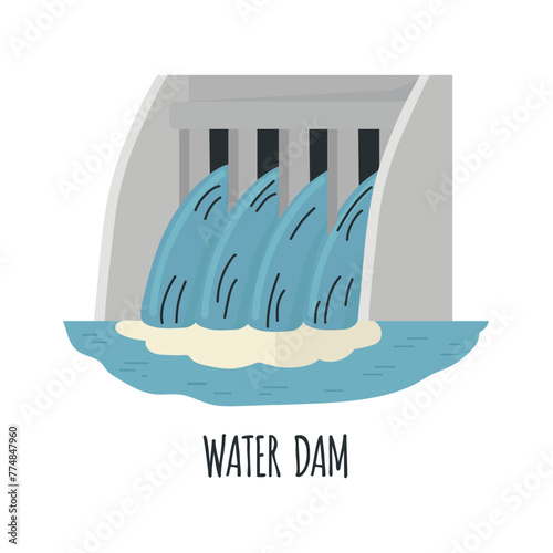 Water dam icon clipart avatar logotype isolated vector illustration © Oksana