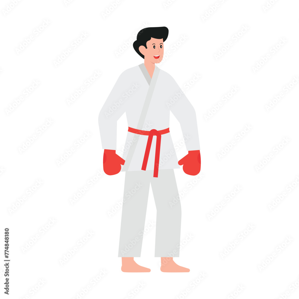 Karate Trainer Illustration


