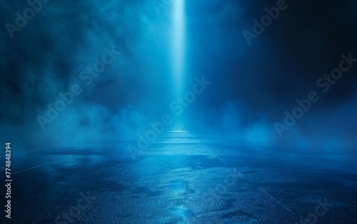 Scene, stage light with colored lights and smoke © MUS_GRAPHIC