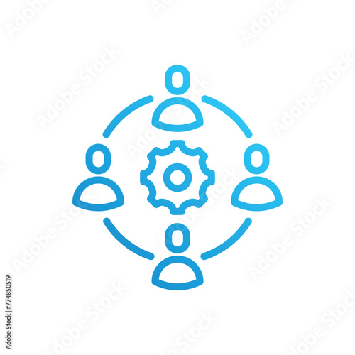 Team Work Cooperation vector icon