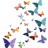 Paper Cut Style of butterflies On transparent background