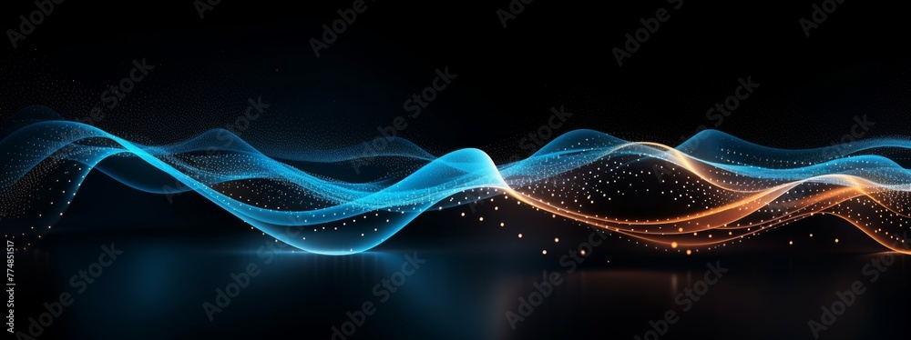 Digital graphic abstract background for technological processes, neural ...