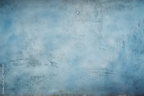 Abstract background with the texture of an old light blue wall, on which layers of peeling paint are visible.
