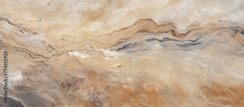 Brown and white marble featuring a distinctive black and white stripe pattern, captured in a close-up view