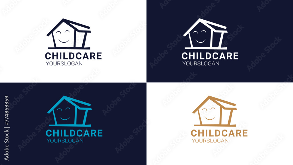 Childcare Logo with multicolor Childcare Logo with multicolor