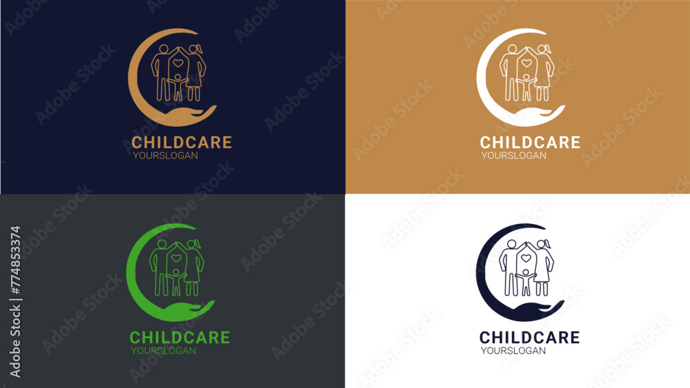 Childcare Logo with multicolor