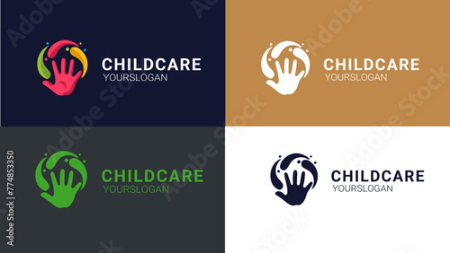 Childcare Logo with multicolor