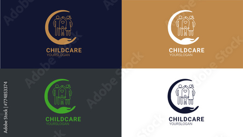 Childcare Logo with multicolor