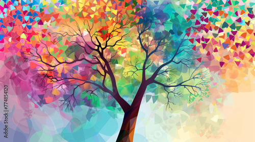 tree with colorful leaves. © Cedric
