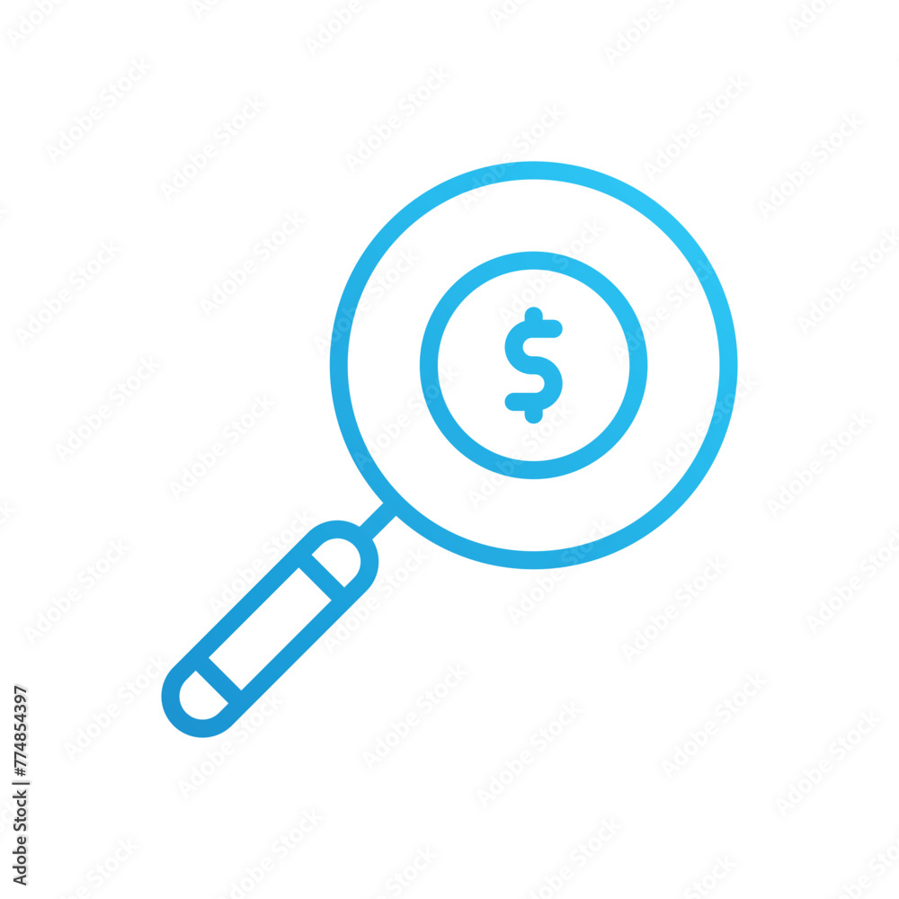 Search For Investment vector icon Search For Investment vector icon