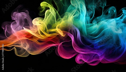 Vivid Spectra  Colorful Smoke Swirls in Abstract Artistry  beautiful background and wallpaper