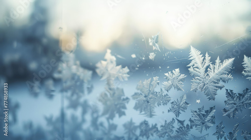 snow pattern on window, snow chrystals