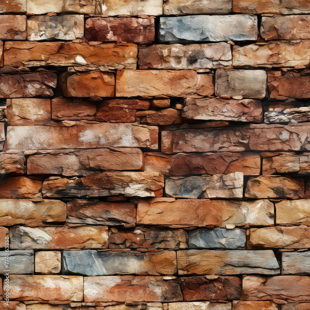Obraz premium Seamless vintage bricks texture background