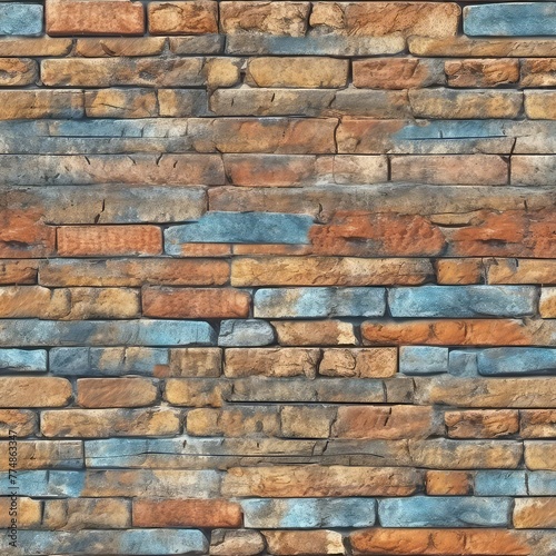 Seamless vintage bricks texture background