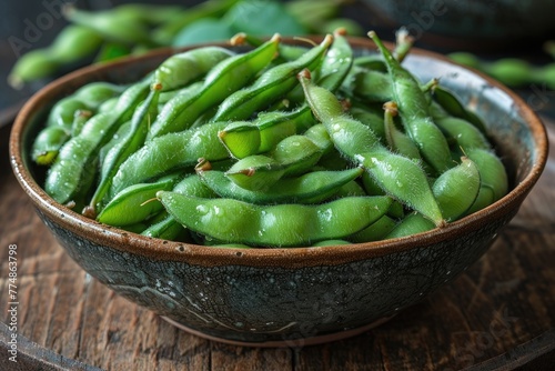 edamame in the table kitchen professional advertising food photography