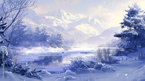 winter landscape in the morning © Cedric