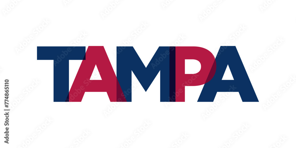 Tampa, Florida, USA typography slogan design. America logo with graphic city lettering for print and web. Tampa, Florida, USA typography slogan design. America logo with graphic city lettering for print and web.