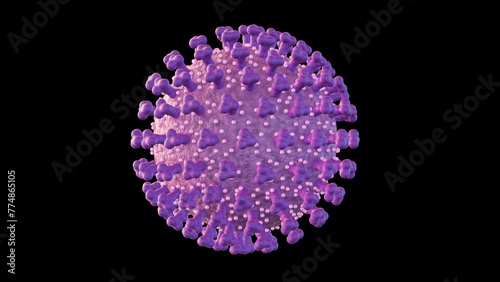3d rendering of Echovirus. The name is derived from 