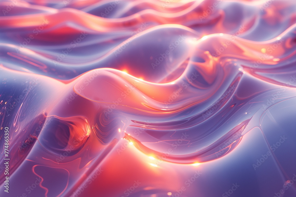 3D Colorful Abstract Wavy Background