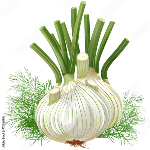 Fennel Foeniculum vulgare Ayurveda herb natural medicinal remedy ingredient, isolated on a transparent background photo