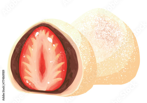 苺大福　2つ　黒あん