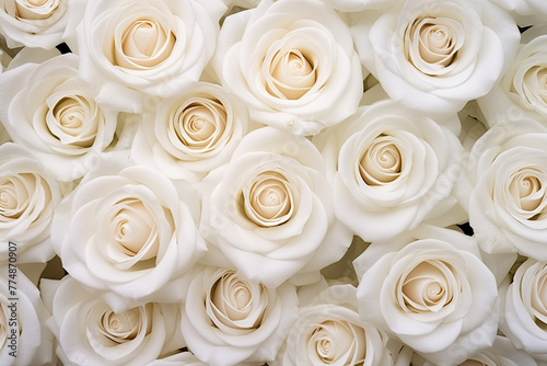 white rose wedding background 