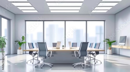 business meeting and working room on office building 