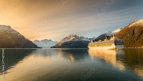 glacier bay cruise ship cruising to johns hopkins photo