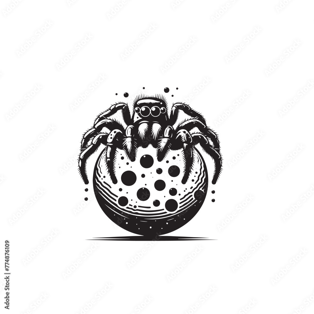 jumping spider silhouette image,jumping spider silhouette vector