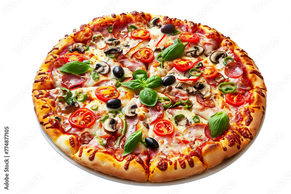 Pizza Delight On Transparent Background.