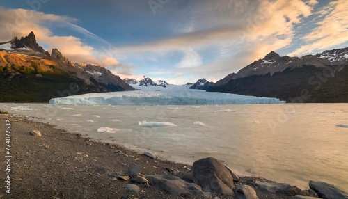 ice and scenery near the viedma glacier from lago viedma in los glaciares national park patagonia argentina photo