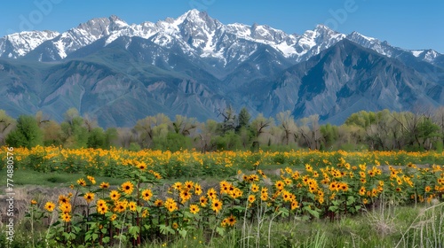 Spring Blooms at Mountain s Foot