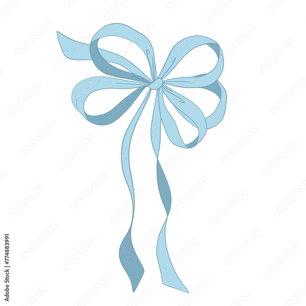 Naklejka premium Ribbon bow illustration