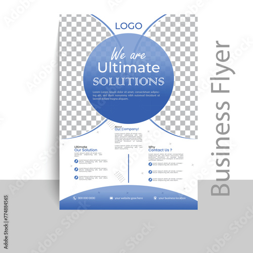 Creative Business flyer design template, Modern corporate poster design, professional a4 leaflet design vector, Brochure cover design for print.