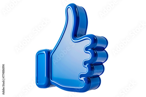 3D like icon in blue rendering