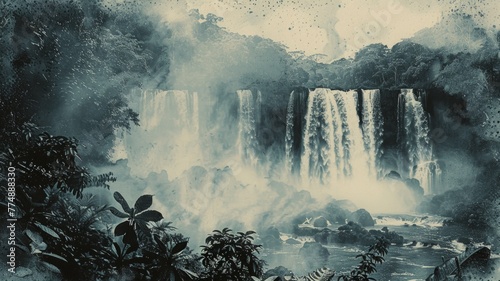 Contemporary Art Collage with Majestic Iguaçu Falls

 photo