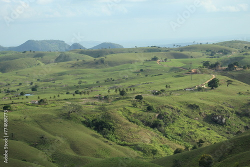 paisagem com montanhas no interior de mar vermelho, alagoas - cidade conhecida como suiça alagoana 