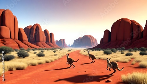 kangaroo in desert (77)