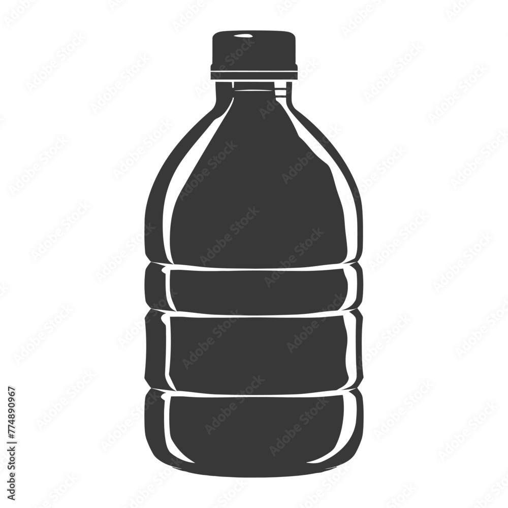 Silhouette Gallon of water black color only Silhouette Gallon of water black color only