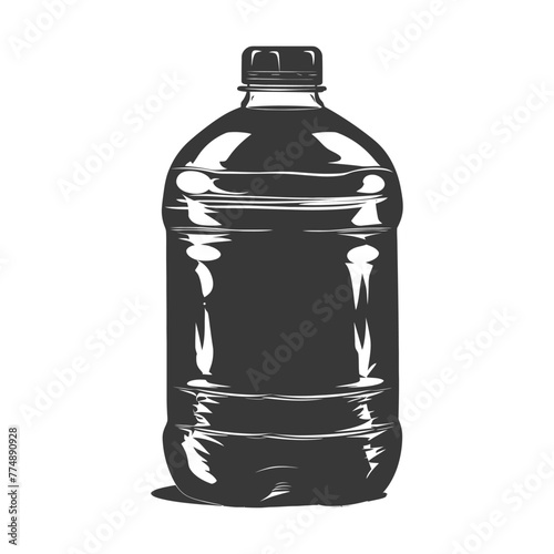 Silhouette Gallon of water black color only