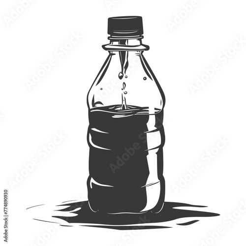 Silhouette Gallon of water black color only