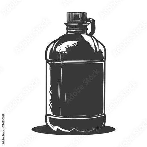 Silhouette Gallon of water black color only