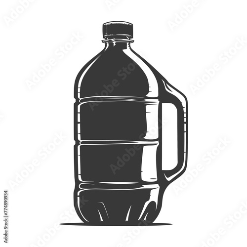 Silhouette Gallon of water black color only